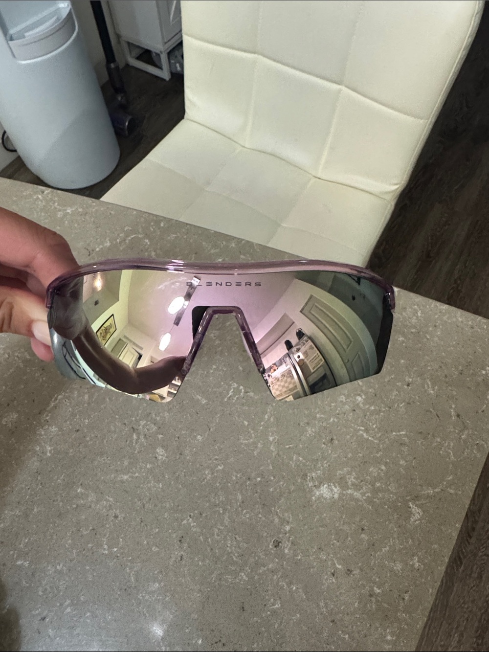 Blenders Purple Mirrored Shield Sunglasses perfection condition